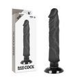 BASECOCK - REALISTIC VIBRATOR 2-1 BLACK 20 CM -O- 4 CM