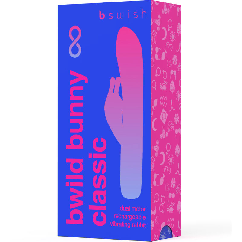 B SWISH - VIBRATOR REÎNCĂRCABIL BWILD BUNNY INFINITE CLASSIC, SILICON ALBASTRU