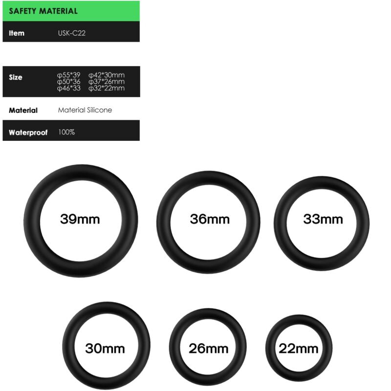 ARMONY - INELE DIN SILICON NEGRE