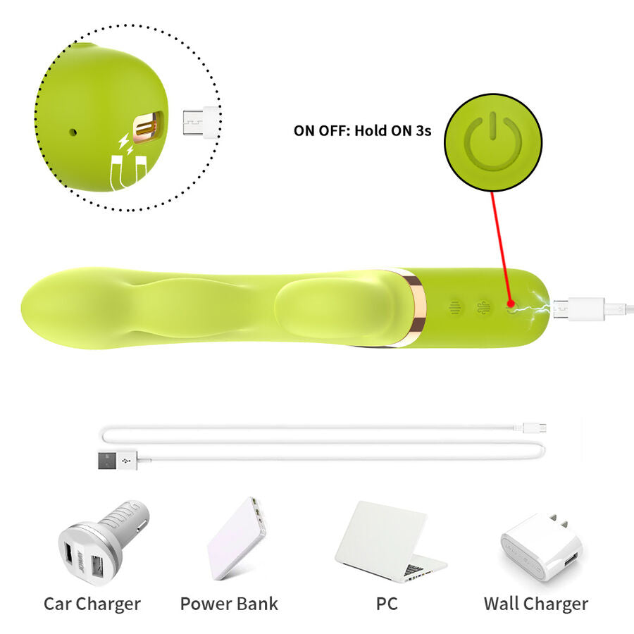 ARMONY - INFLABE POINT A TO STIMULATOR VIBRATOR GREEN