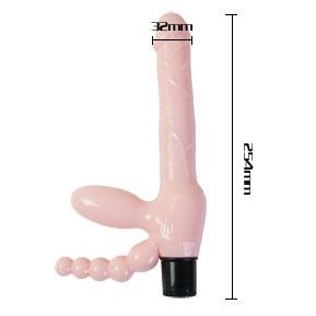 BAILE - HAM FĂRĂ SÂNGĂ TPR CU VIBRAȚII ȘI STIMULARE ANALĂ 25,4 CM